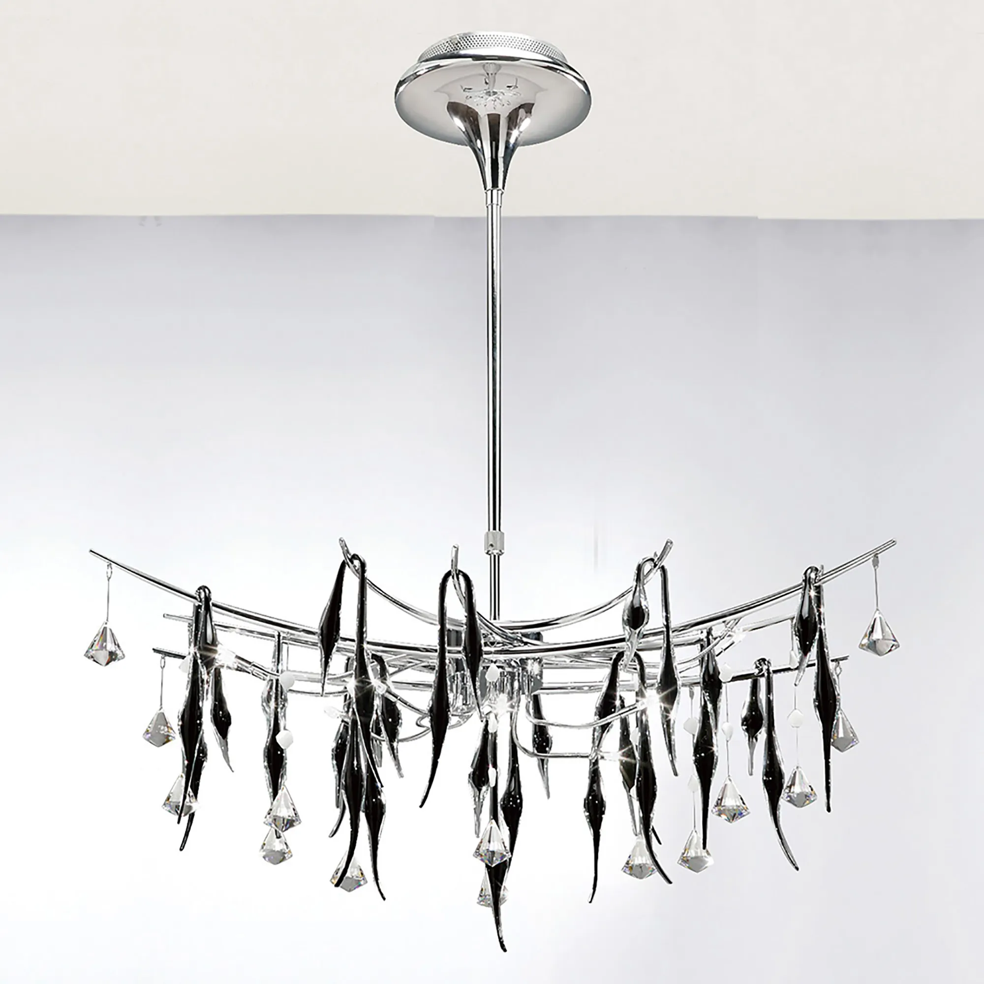 Cygnet Crystal Ceiling Lights Diyas Linear Crystal Fittings